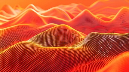 Wall Mural - Abstract 3D Orange Pattern