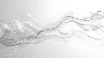 Wall Mural - Abstract Gray Smoke Waves Design