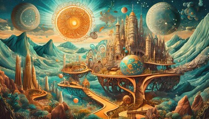 Wall Mural - landscape with space