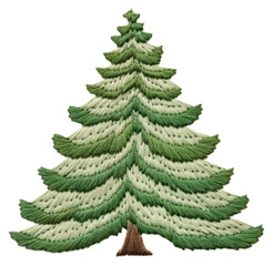 Canvas Print - PNG Christmas tree celebration embroidery pattern.