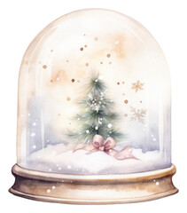 Sticker - PNG Glass snow globe christmas transparent glass.