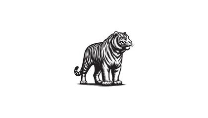 Wall Mural - tiger in standing,. tiger logo, tiger art, tiger vector