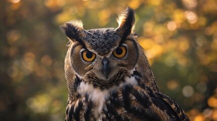 owl with a sharp gaze