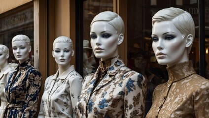 Mannequins in a shop window