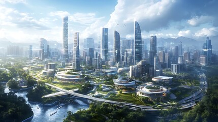Poster - An advanced smart city with integrated digital infrastructure and autonomous systems