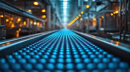 Wall Mural - Conveyor Belt in a Factory