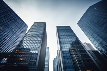 Canvas Print - Modern Skyscrapers in the City: A Stunning Architectural View