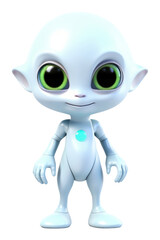 Poster - PNG Cartoon robot alien cute.