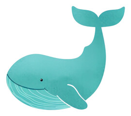 Poster - Cute whale in the sky illustration wildlife animal mammal.