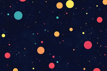 Wall Mural - Colorful abstract design with circles on a dark background