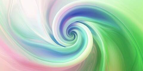 Fototapete - Large green and blue-white gradients, minimalism, and fluid momentum, green and bule pattern on whitein the of light green, gradients, rounded, neon andfluorescent