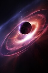 Wall Mural - cosmic dance: a planet in a stellar ring