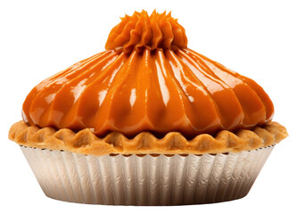 Sticker - PNG Pumpkin pie dessert cupcake icing.