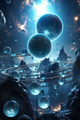 Wall Mural - Cosmic Dreamscape: A Journey Through the Stars