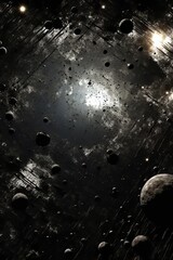 Wall Mural - cosmic dance: a starry night in the vastness of space