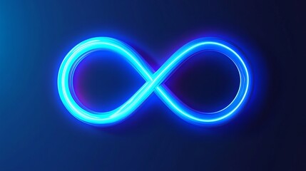 Wall Mural - Glowing Blue Infinity Symbol