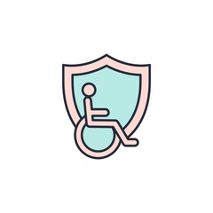 Leinwandbilder - Disability Insurance icon vector illustration. Disability Insurance symbol isolated on white background