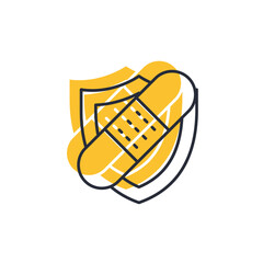 Leinwandbilder - accident insurance icon vector illustration. accident insurance symbol isolated on white background
