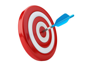 a dart in the center of a target