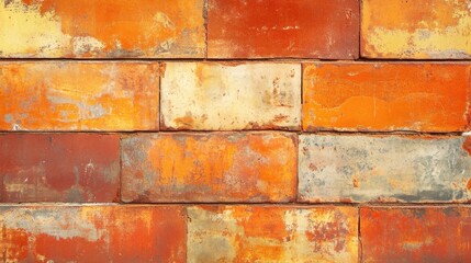 Poster - Abstract background featuring shades of orange brick texture