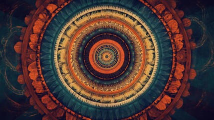Fototapete - Abstract circular design pattern