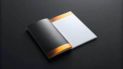 Vector mockup for the presentation of the brochure, blank white book , isolated background