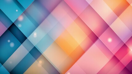 Wall Mural - Colorful geometric pattern with soft gradients and light effects