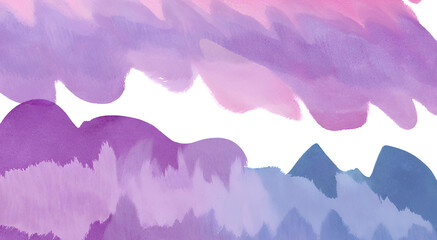 Wall Mural - Abstract Watercolor Painting with Purple and Pink Hues