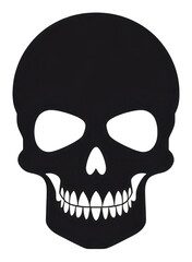 Sticker - PNG Skull moustache darkness portrait.