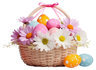 Sticker - PNG Basket flower plant egg.