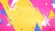 © melhak - 80s and 90s style abstract art with bright geometric patterns and central empty space