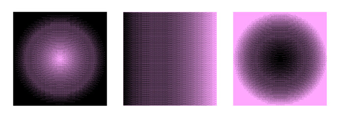 Fototapete - Retro bitmap background set. Abstract pink gradient pixel art wallpaper design template. 