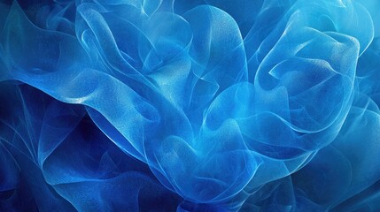 Poster - Abstract fractal illustration with a blue toned background Design element suitable for book covers and presentation layouts Digital collage in raster format
