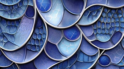 Poster - Abstract geometric mosaic pattern with a 3D effect