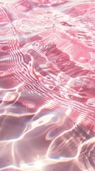 Aufkleber - Gentle water ripples in soft pink hues reflect light beautifully, creating a peaceful atmosphere in the calm surroundings