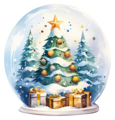 Sticker - PNG Christmas gift tree snow.