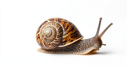 Wall Mural - Snail on a white background, isolated