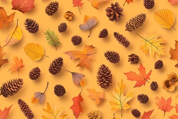 Wall Mural - pattern with leaves