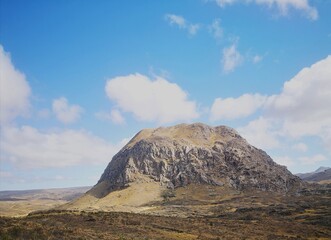 mountain and clouds