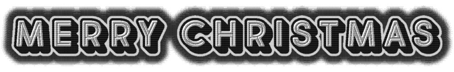 Fototapete - Merry Christmas print error bitmap style editable text vignette vector effect.