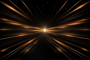 Wall Mural - Golden Lines Abstract Background: Glowing Geometric Pattern