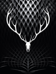 Wall Mural - Surreal deer antlers