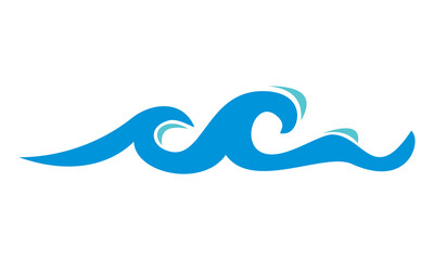 Sticker - water wave icon vector logo illustration