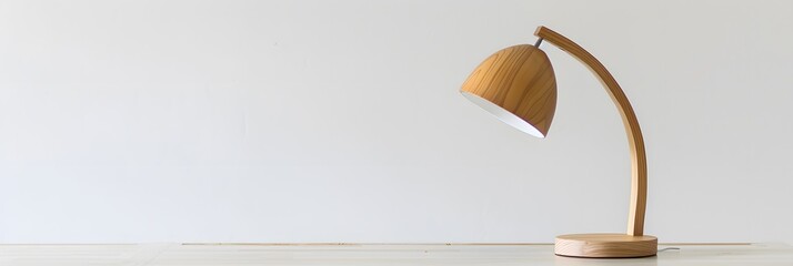 Canvas Print - A desk lamp atop a table, adjacent to another lamp on a wooden table