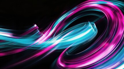 Poster - Vibrant abstract design featuring swirling patterns of blue and pink hues