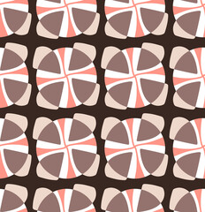 Canvas Print - Seamless geometric pattern, minimalistic artwork with simple shape and figure.