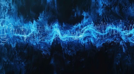 Wall Mural - Abstract Blue Wave