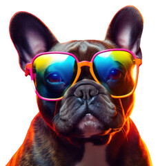 Sticker - PNG Glasses dog sunglasses bulldog.