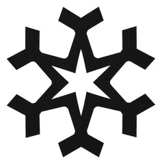 Poster - PNG Snow symbol shape white.