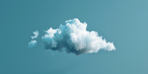 Wall Mural - Small white fluffy cloud